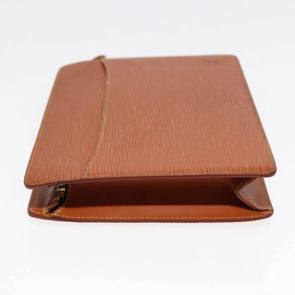LOUIS VUITTON Epi Pochette Homme Clutch Bag Brown Zipangu Gold - Picture 5 of 16
